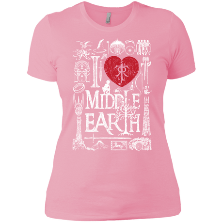 T-Shirts Light Pink / X-Small I Love Middle Earth Women's Premium T-Shirt