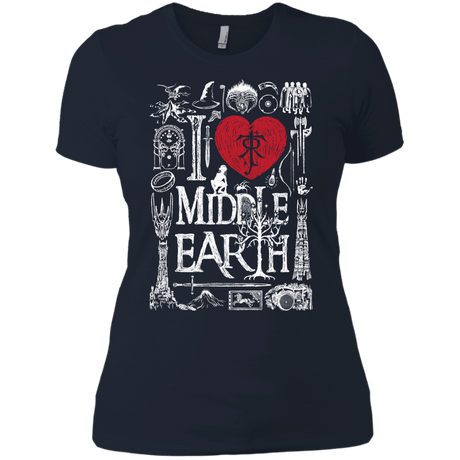T-Shirts Midnight Navy / X-Small I Love Middle Earth Women's Premium T-Shirt