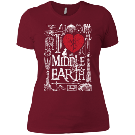 T-Shirts Scarlet / X-Small I Love Middle Earth Women's Premium T-Shirt