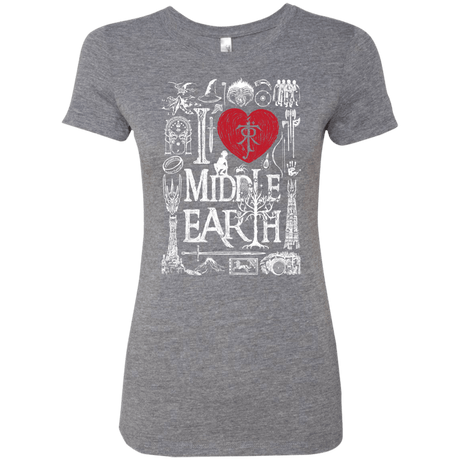 T-Shirts Premium Heather / S I Love Middle Earth Women's Triblend T-Shirt