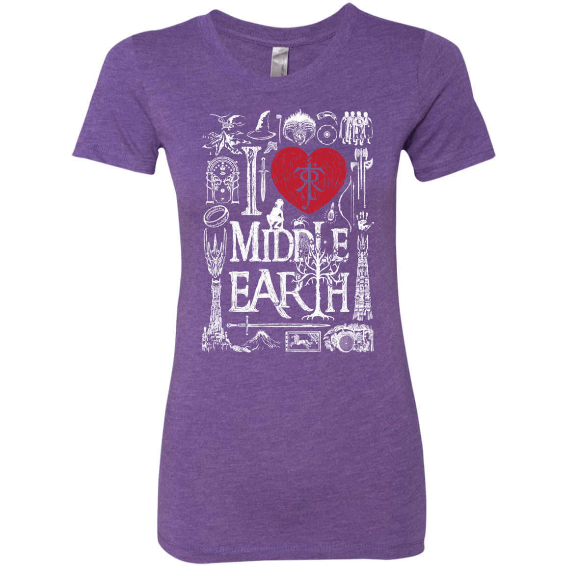 T-Shirts Purple Rush / S I Love Middle Earth Women's Triblend T-Shirt