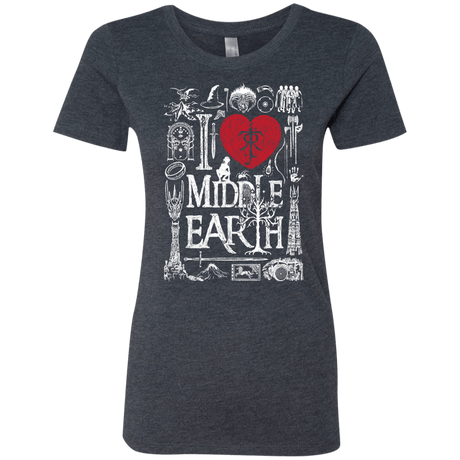 T-Shirts Vintage Navy / S I Love Middle Earth Women's Triblend T-Shirt