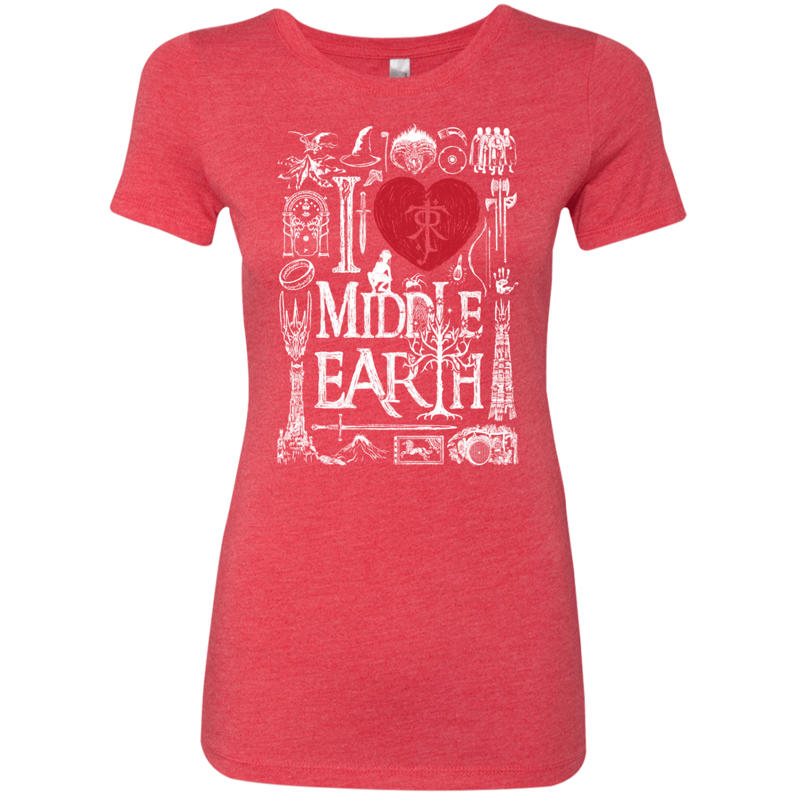 T-Shirts Vintage Red / S I Love Middle Earth Women's Triblend T-Shirt