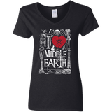 T-Shirts Black / S I Love Middle Earth Women's V-Neck T-Shirt