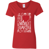 T-Shirts Red / S I Love Middle Earth Women's V-Neck T-Shirt