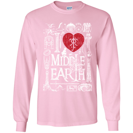 T-Shirts Light Pink / YS I Love Middle Earth Youth Long Sleeve T-Shirt