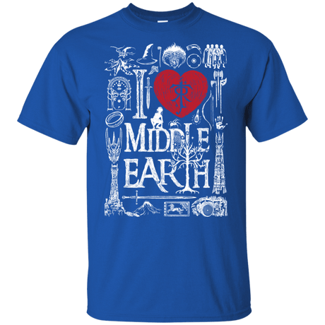 T-Shirts Royal / YXS I Love Middle Earth Youth T-Shirt