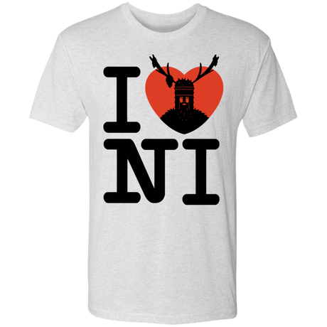 T-Shirts Heather White / S I Love NI Men's Triblend T-Shirt