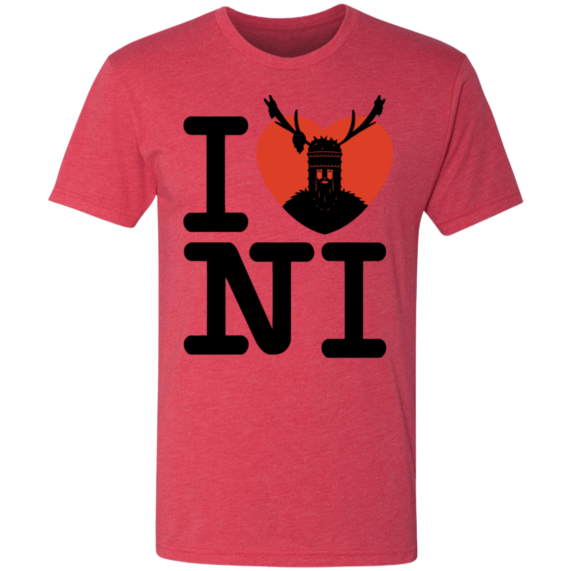 T-Shirts Vintage Red / S I Love NI Men's Triblend T-Shirt