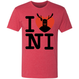 T-Shirts Vintage Red / S I Love NI Men's Triblend T-Shirt