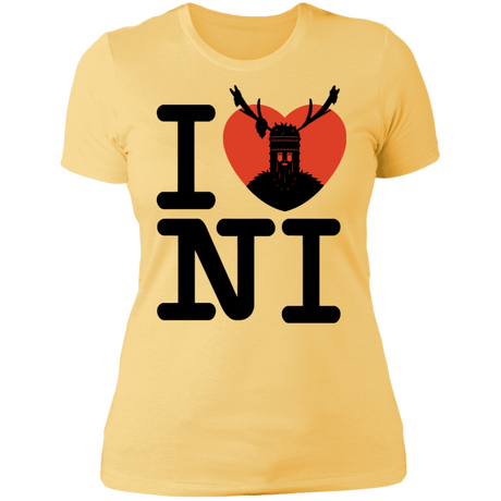 T-Shirts Banana Cream/ / S I Love NI Women's Premium T-Shirt