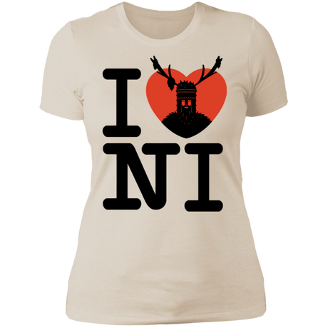 T-Shirts Ivory/ / S I Love NI Women's Premium T-Shirt
