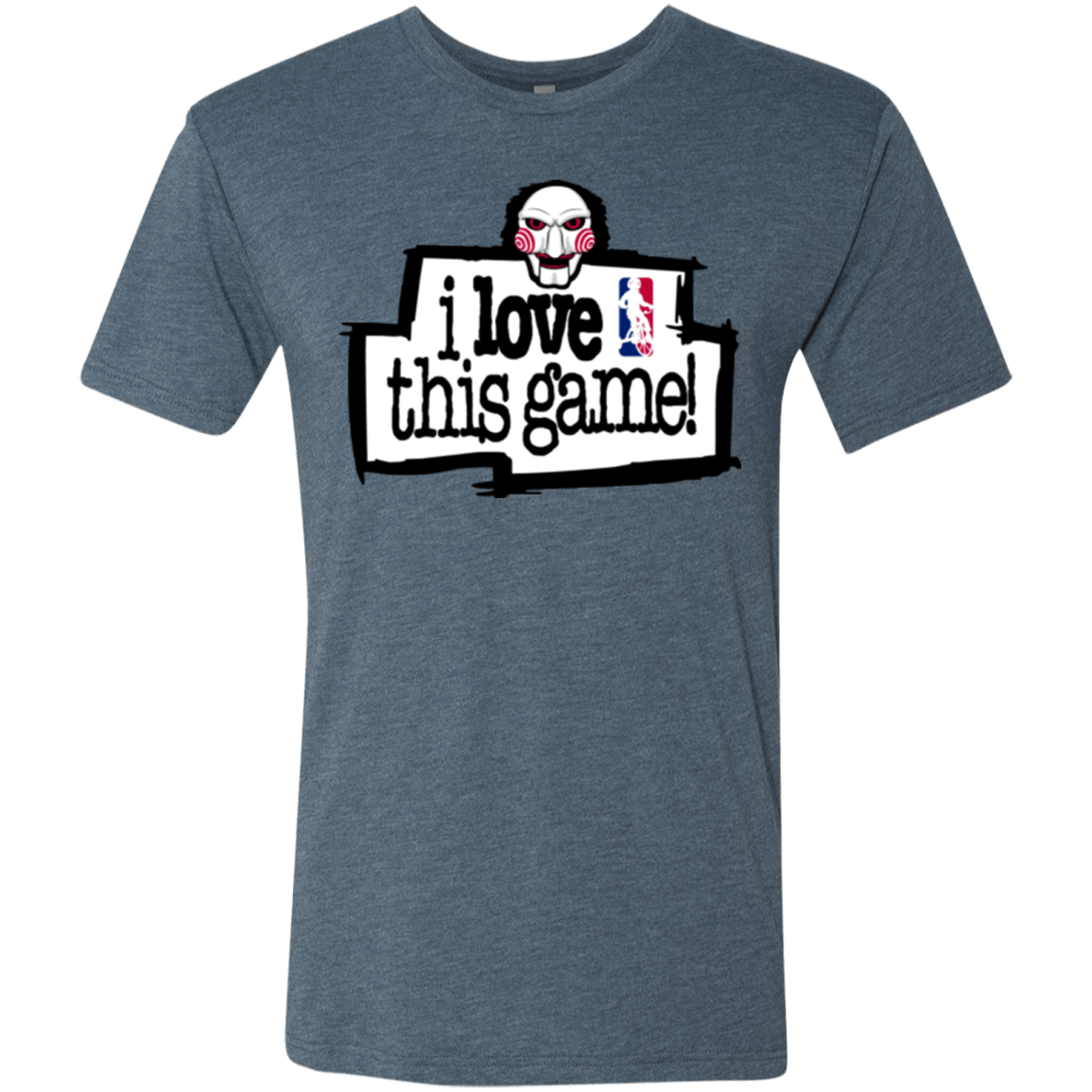 T-Shirts Indigo / Small I Love This Game Men's Triblend T-Shirt