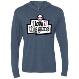 T-Shirts Indigo / X-Small I Love This Game Triblend Long Sleeve Hoodie Tee