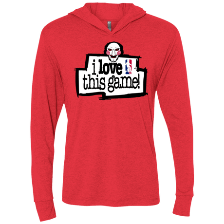 T-Shirts Vintage Red / X-Small I Love This Game Triblend Long Sleeve Hoodie Tee
