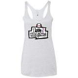 T-Shirts Heather White / X-Small I Love This Game Women's Triblend Racerback Tank