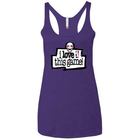 T-Shirts Purple Rush / X-Small I Love This Game Women's Triblend Racerback Tank