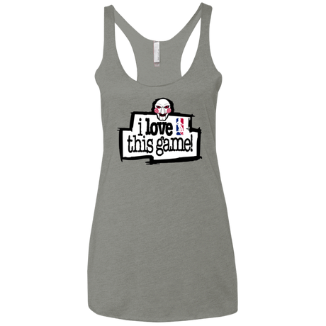 T-Shirts Venetian Grey / X-Small I Love This Game Women's Triblend Racerback Tank