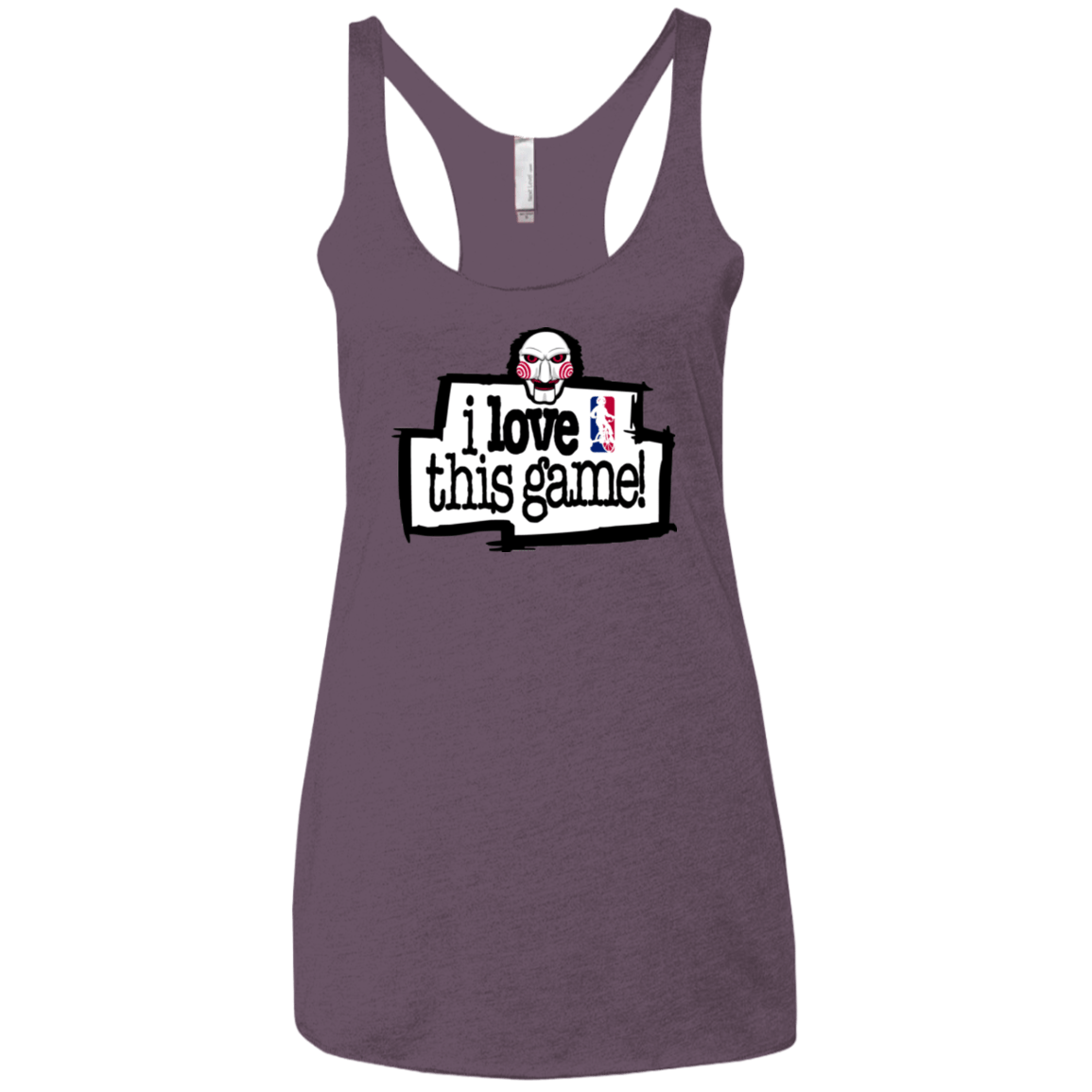 T-Shirts Vintage Purple / X-Small I Love This Game Women's Triblend Racerback Tank