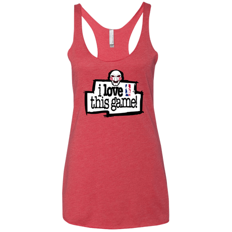 T-Shirts Vintage Red / X-Small I Love This Game Women's Triblend Racerback Tank