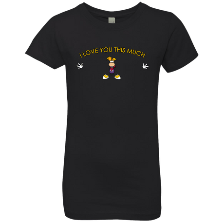 T-Shirts Black / YXS I Love You This Much Girls Premium T-Shirt