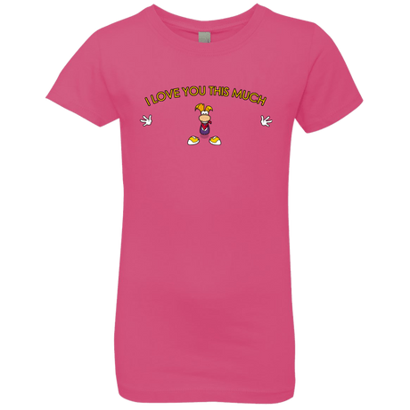 T-Shirts Hot Pink / YXS I Love You This Much Girls Premium T-Shirt