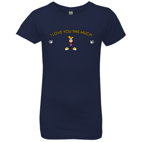 T-Shirts Midnight Navy / YXS I Love You This Much Girls Premium T-Shirt