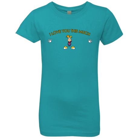 T-Shirts Tahiti Blue / YXS I Love You This Much Girls Premium T-Shirt