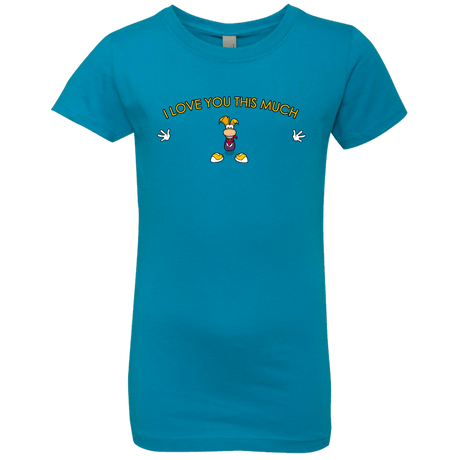 T-Shirts Turquoise / YXS I Love You This Much Girls Premium T-Shirt