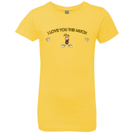 T-Shirts Vibrant Yellow / YXS I Love You This Much Girls Premium T-Shirt