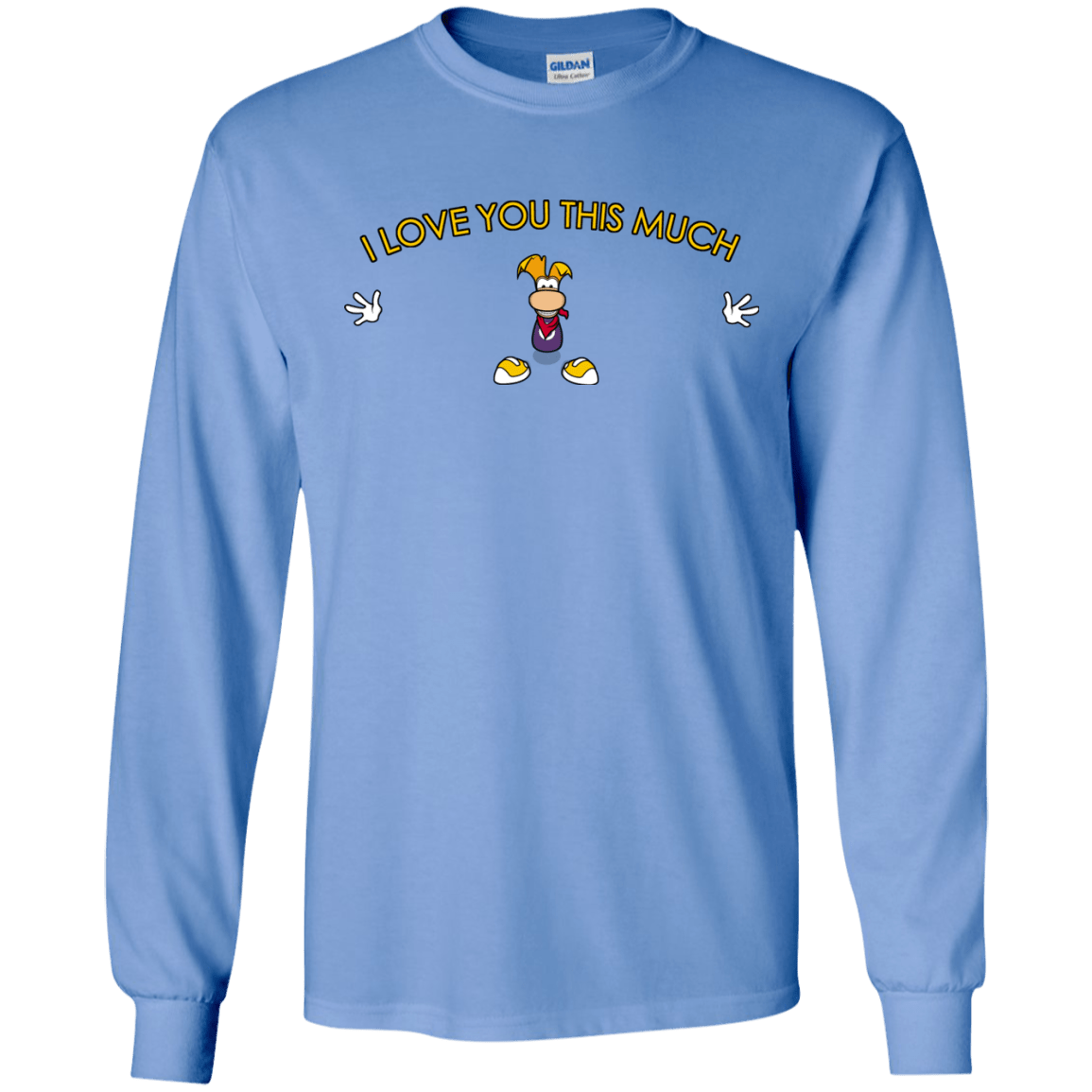 T-Shirts Carolina Blue / S I Love You This Much Men's Long Sleeve T-Shirt