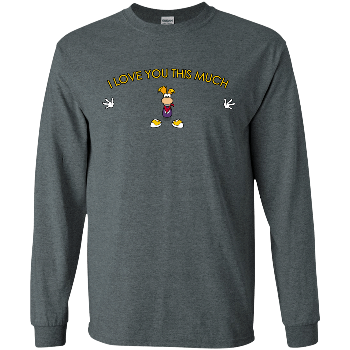 T-Shirts Dark Heather / S I Love You This Much Men's Long Sleeve T-Shirt