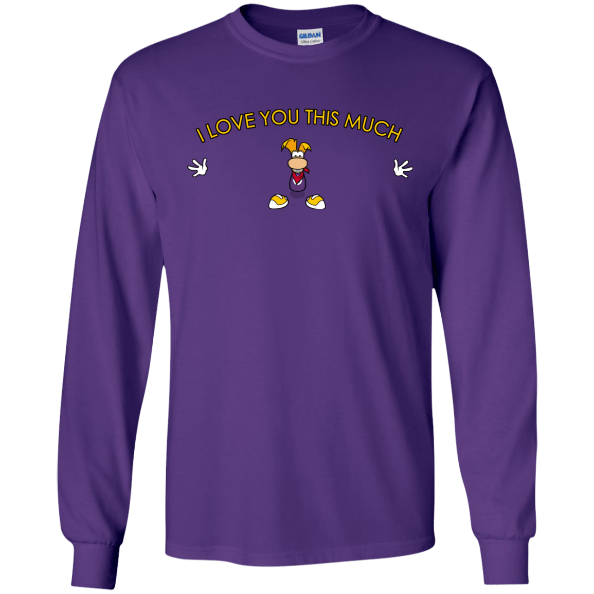 T-Shirts Purple / S I Love You This Much Men's Long Sleeve T-Shirt