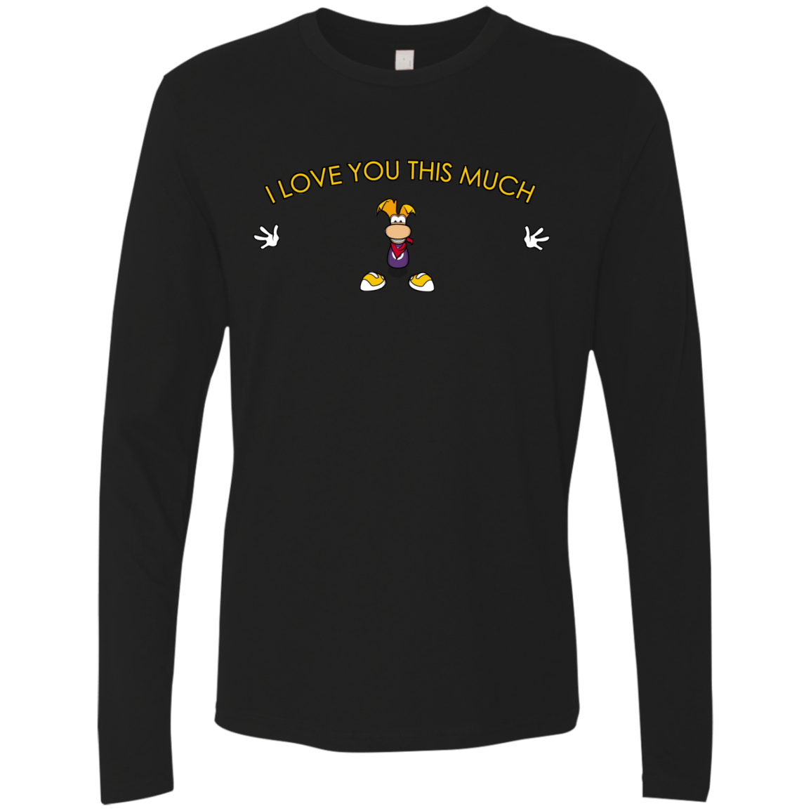 T-Shirts Black / S I Love You This Much Men's Premium Long Sleeve