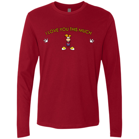 T-Shirts Cardinal / S I Love You This Much Men's Premium Long Sleeve