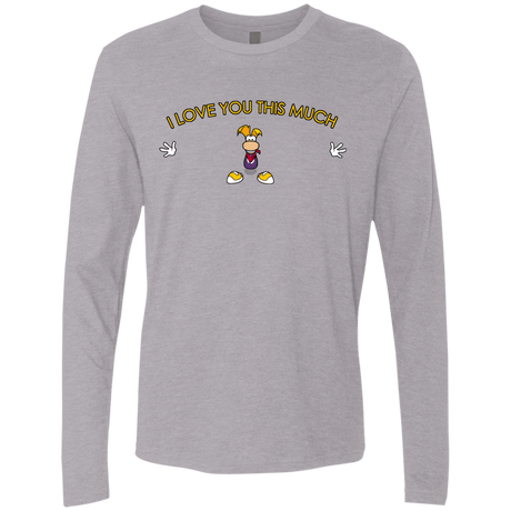 T-Shirts Heather Grey / S I Love You This Much Men's Premium Long Sleeve