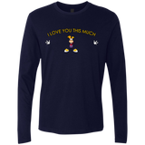 T-Shirts Midnight Navy / S I Love You This Much Men's Premium Long Sleeve