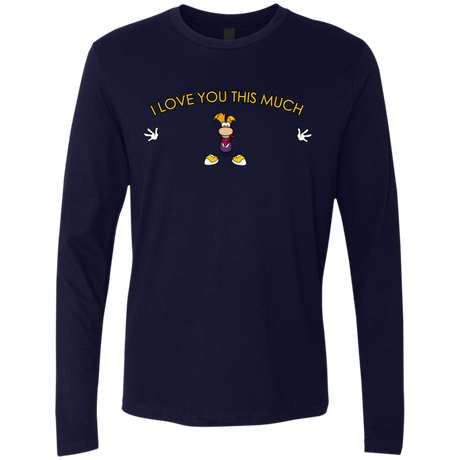 T-Shirts Midnight Navy / S I Love You This Much Men's Premium Long Sleeve