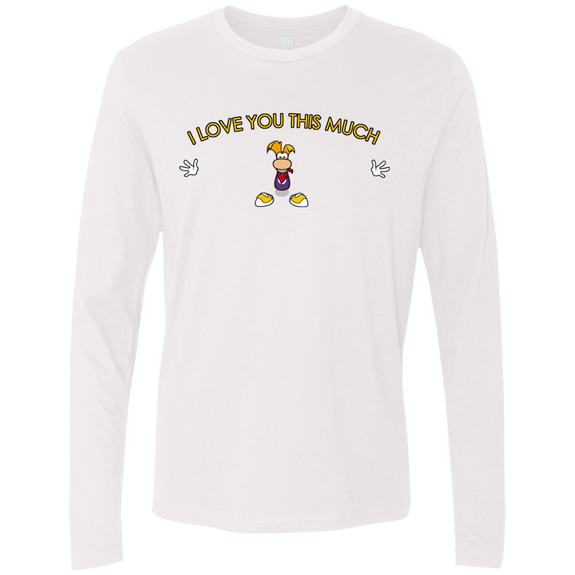T-Shirts White / S I Love You This Much Men's Premium Long Sleeve