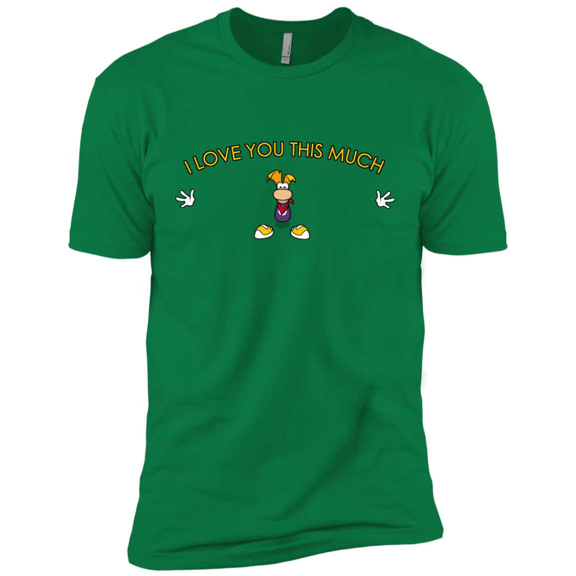 T-Shirts Kelly Green / X-Small I Love You This Much Men's Premium T-Shirt