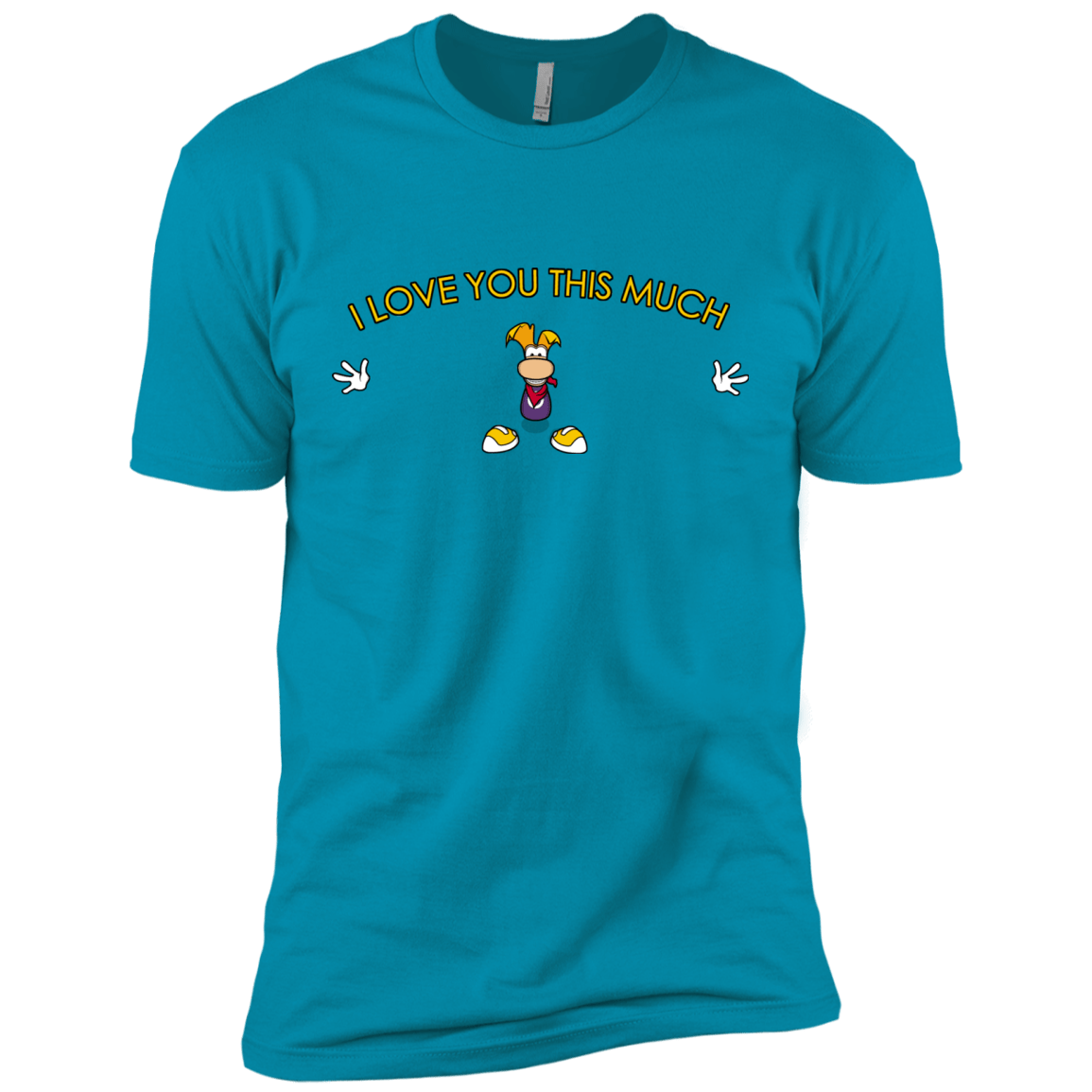 T-Shirts Turquoise / X-Small I Love You This Much Men's Premium T-Shirt