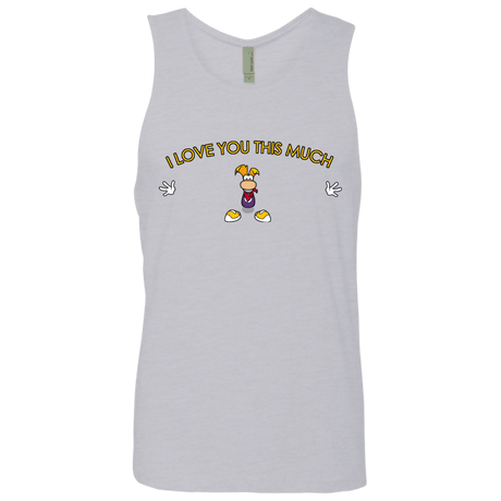 T-Shirts Heather Grey / S I Love You This Much Men's Premium Tank Top