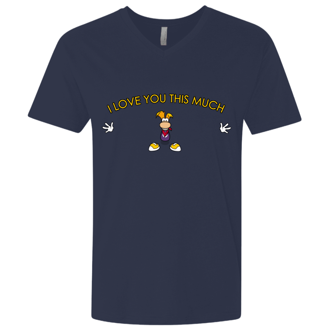 T-Shirts Midnight Navy / X-Small I Love You This Much Men's Premium V-Neck