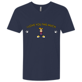 T-Shirts Midnight Navy / X-Small I Love You This Much Men's Premium V-Neck