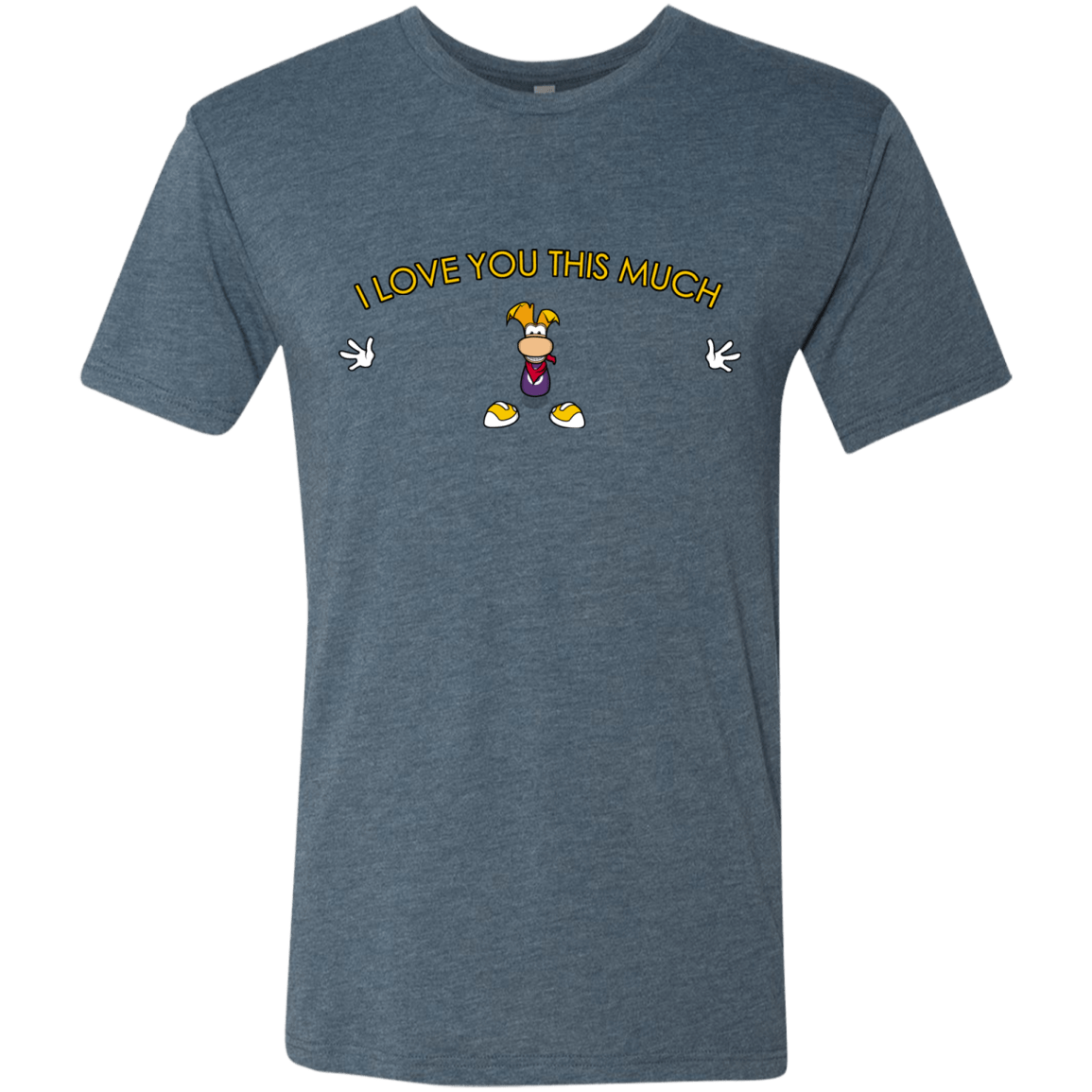 T-Shirts Indigo / S I Love You This Much Men's Triblend T-Shirt