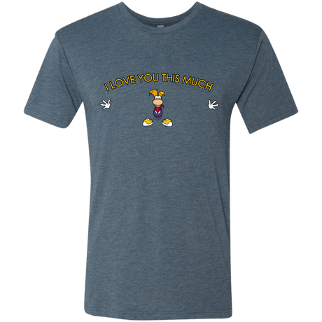 T-Shirts Indigo / S I Love You This Much Men's Triblend T-Shirt