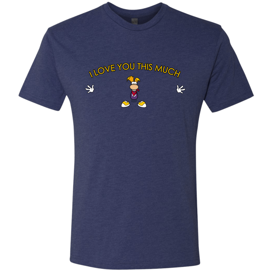 T-Shirts Vintage Navy / S I Love You This Much Men's Triblend T-Shirt