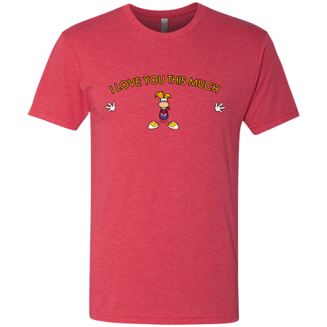 T-Shirts Vintage Red / S I Love You This Much Men's Triblend T-Shirt