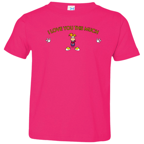 T-Shirts Hot Pink / 2T I Love You This Much Toddler Premium T-Shirt