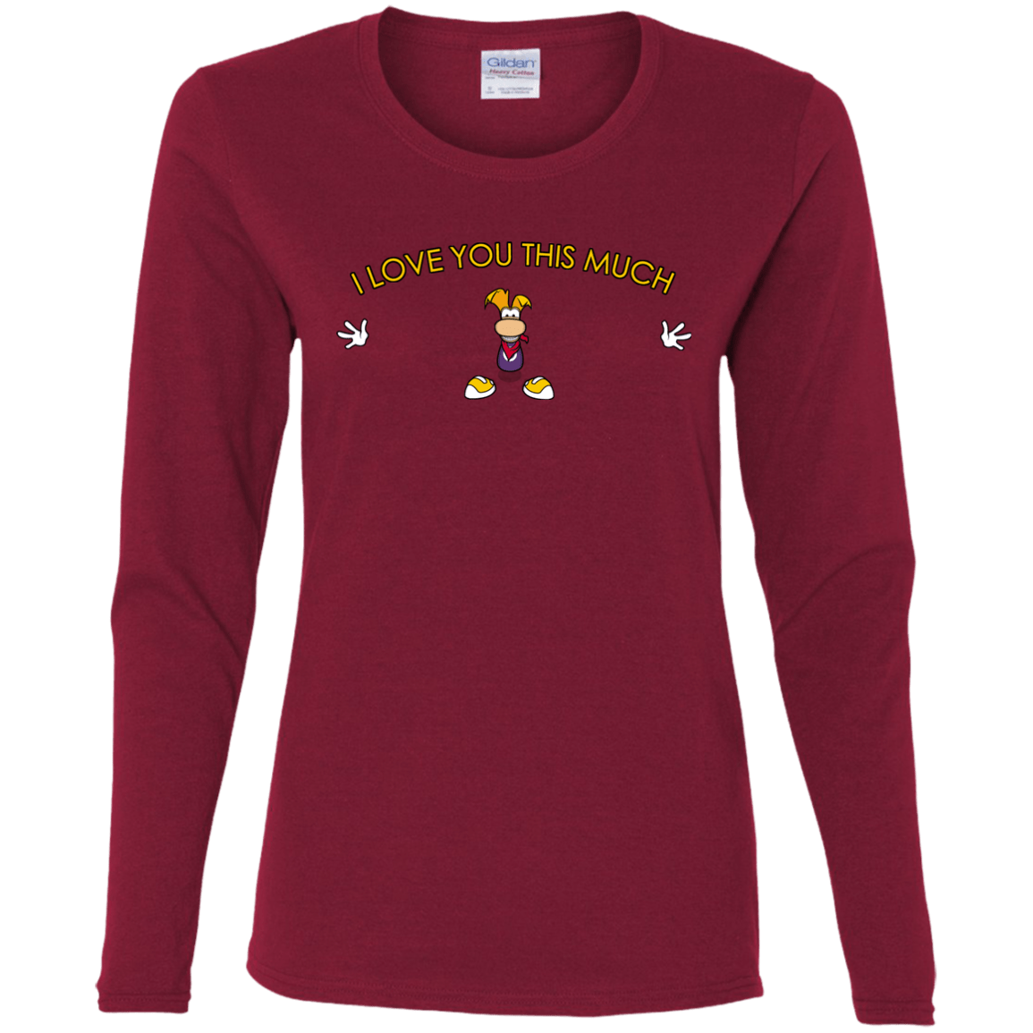 T-Shirts Cardinal / S I Love You This Much Women's Long Sleeve T-Shirt